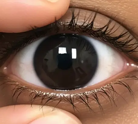 A white or grey reflex in photographs (requires urgent evaluation)