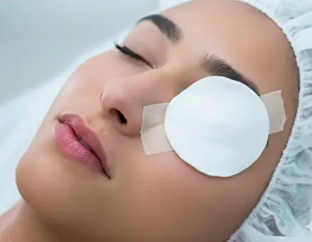 Eye muscle surgery to correct persistent misalignment