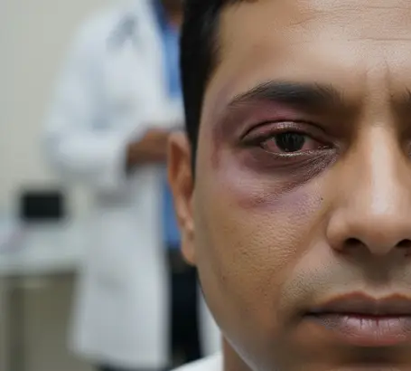 Trauma or injury to the eye or surrounding muscles